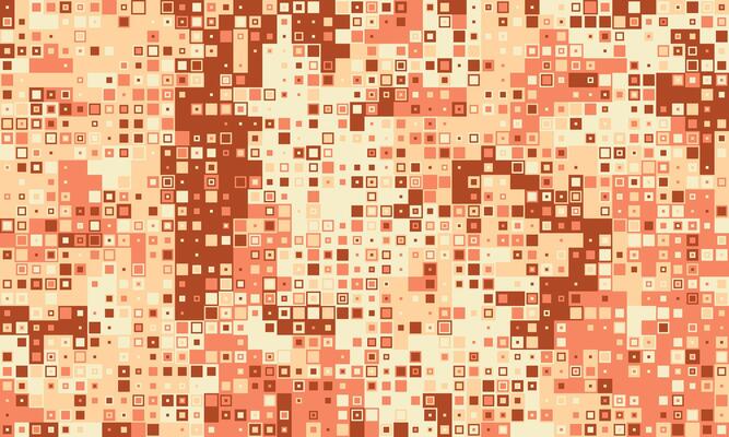 Abstract pixel art background. Warm earthy tones create a dynamic, textured surface ideal for website banners, presentations, or as a stylish design element.