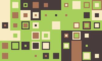Abstract geometric pattern featuring a vibrant array of squares in earthy tones and muted greens. vector