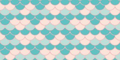 Seamless pastel mermaid scales pattern. Perfect for fabric, wallpaper, or website backgrounds. Evokes a whimsical, feminine, and tranquil mood. Ideal for projects needing a playful, elegant design. vector