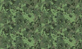 Seamless digital camouflage pattern. Perfect for military, hunting, or gaming backgrounds. Subtle yet effective blend of greens and browns creates a realistic, textured effect. vector