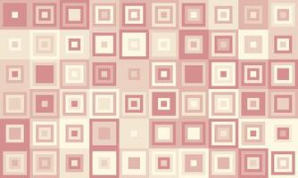 Abstract geometric background featuring a repeating pattern of nested squares in muted pink and beige tones. Perfect for website banners, presentations, or as a subtle texture. vector