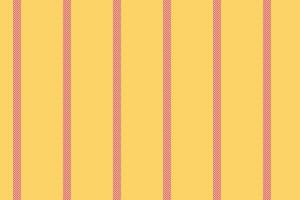 Slim stripe background lines, colourful pattern seamless vertical. Rustom texture fabric textile in amber and pink colors. vector