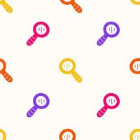 Magnifying Glass Multicolored Seamless Pattern vector