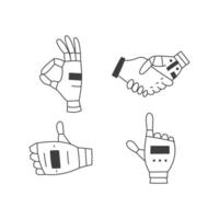 Robot Hand Gestures Set vector