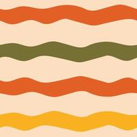 Wavy Retro Stripes Seamless Pattern vector