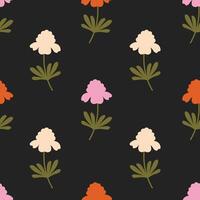 Multicolored Peonies Seamless Pattern vector