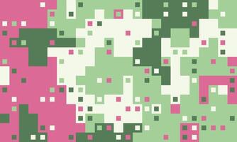 Abstract pixel art background. Pastel green, pink white squares create a dynamic, modern texture. Ideal for websites, presentations, or as a vibrant design element. vector