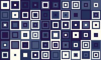 Abstract geometric background featuring a mesmerizing array of nested squares in varying shades of blue and white. vector