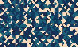 Abstract geometric seamless pattern. Midcentury modern design with teal and beige hues. Ideal for textile prints, website backgrounds, and stylish branding. vector