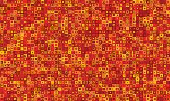Intense, fiery abstract background. Vibrant mosaic of squares in red and orange hues creates a dynamic, energetic visual. vector