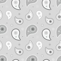 Damask foliage at lovely trendy. Curl romantic curve droplet. Indian draw of tiled sketching. vector