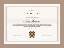 Vintage certificate of appreciation template. Multipurpose certificate design with retro style. vector