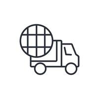 logistic line icons style vector
