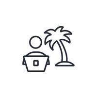 digital nomad line icons vector