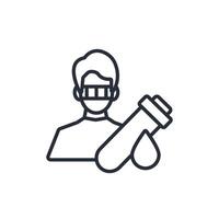 lab technician icons style vector