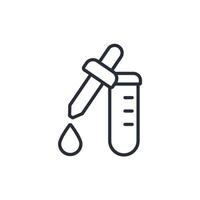 pipette line icons vector