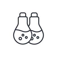 flask line icons style vector