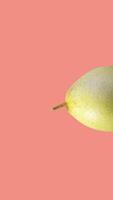 Vertical photo of half a pear for background or other digital needs.