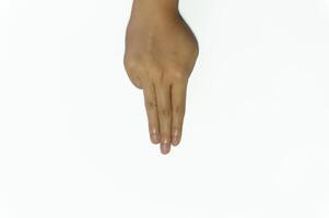 letter M of American hand sign language. photo