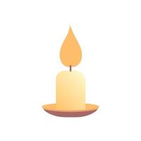 Luminous Candle Pixel Art Illumination vector