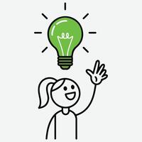 a glowing lightbulb, symbolizing innovation and ideas. vector
