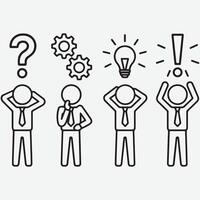 man problem solution concept vector