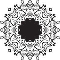 Mandala Motif with Minimalist Styling vector