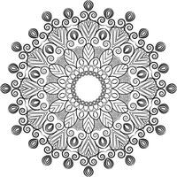 Inspired Mandala in Grayscale vector