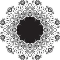 Monochrome Mandala for Print and Decor vector