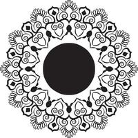 Intricate Monochrome Mandala Pattern vector