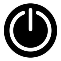power button icon, black and white simple illustration of switch symbol vector
