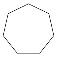 TiskHeptagon shape symbol, black and white silhouette illustration of septagon vector