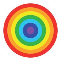 circles in rainbow colours, color simple illustration isolated on white background vector