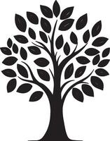 A stunning silhouette of a tree vector