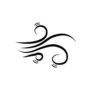 A stylized wave logo with swirls
