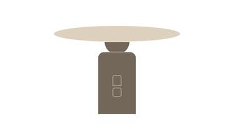 A modern flat-top table lamp , an electric study and decoration lamp isolated on a white background vector