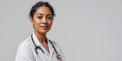 diverse healthcare professional in authentic attire photo
