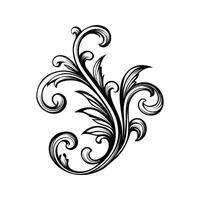 Elegant black and white flourish ornament design perfect for luxurious and classic projects vector