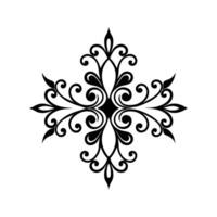 Elegant black ornamental design on white background perfect for various creative projects vector