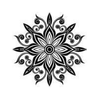 Elegant symmetrical floral design with ornamental swirls perfect for decorative patterns and logos vector