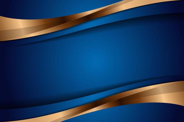 Luxury blue and golden background design template in horizontal layout. shadow effect on illustration