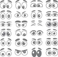 cartoon eyes set of different expressions vector
