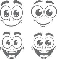 a cartoon faces showing different emotions vector