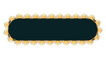 Islamic Title Frame Swirl For Text Border Background And Wedding Invitation Card vector