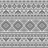 Ethnic seamless monochrome pattern. Aztec geometric background. Tribal print. Navajo fabric. Modern abstract wallpaper illustration. For paper, textile design. vector