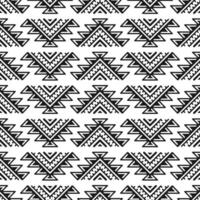 Ethnic seamless pattern. Aztec geometric background, monochrome. Tribal print. Navajo fabric. Modern abstract wallpaper. For paper, textile design. vector