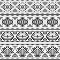 Tribal striped seamless pattern. Aztec geometric black white background. Can be used in textile design, web design for making wrapping, envelope, etc. vector