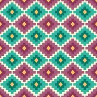 Ethnic seamless pattern. Aztec rhombus background and illustration. vector