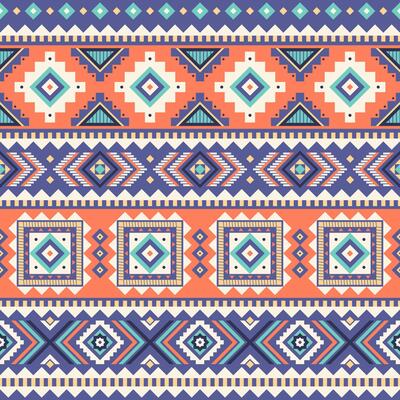 Tribal striped seamless pattern. Aztec geometric background. Can be used in textile design, web design for making wrapping, backpacks