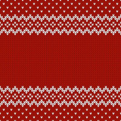 Knitwear texture. Template with empty place for text. Traditional seasonal seamless background for holiday design. Winter knitted wool sweater pattern, christmas illustration.
